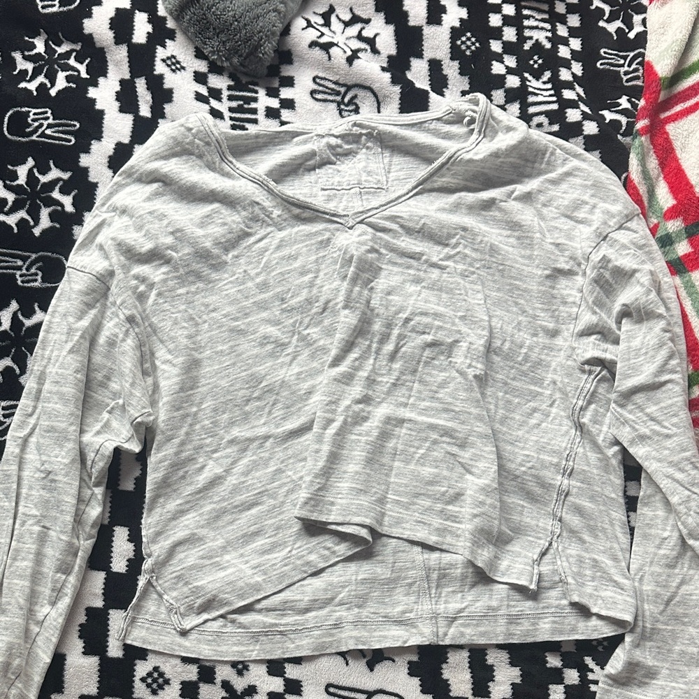 gray striped aerie long sleeve